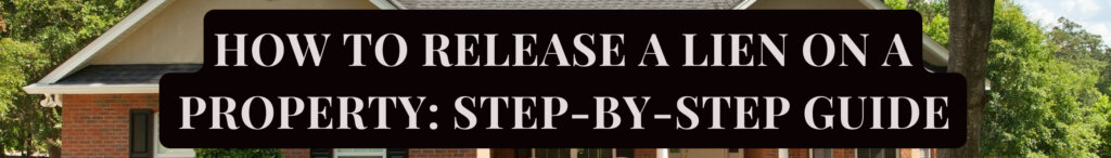 How to Release a Lien on a Property: Step-by-Step Guide