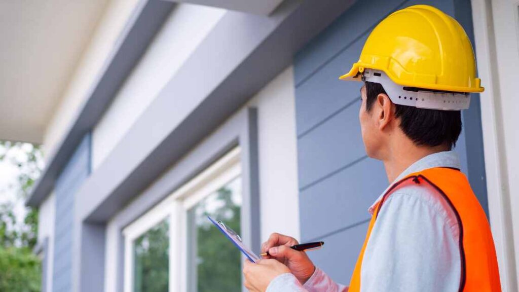 Home inspector evaluating a property for a cash sale