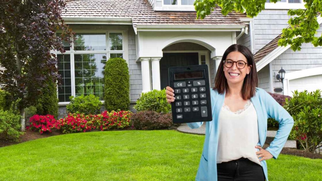 Homeowner calculating the valuation of home for cash sale.