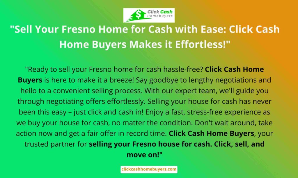 Sell Your Fresno Home for Cash