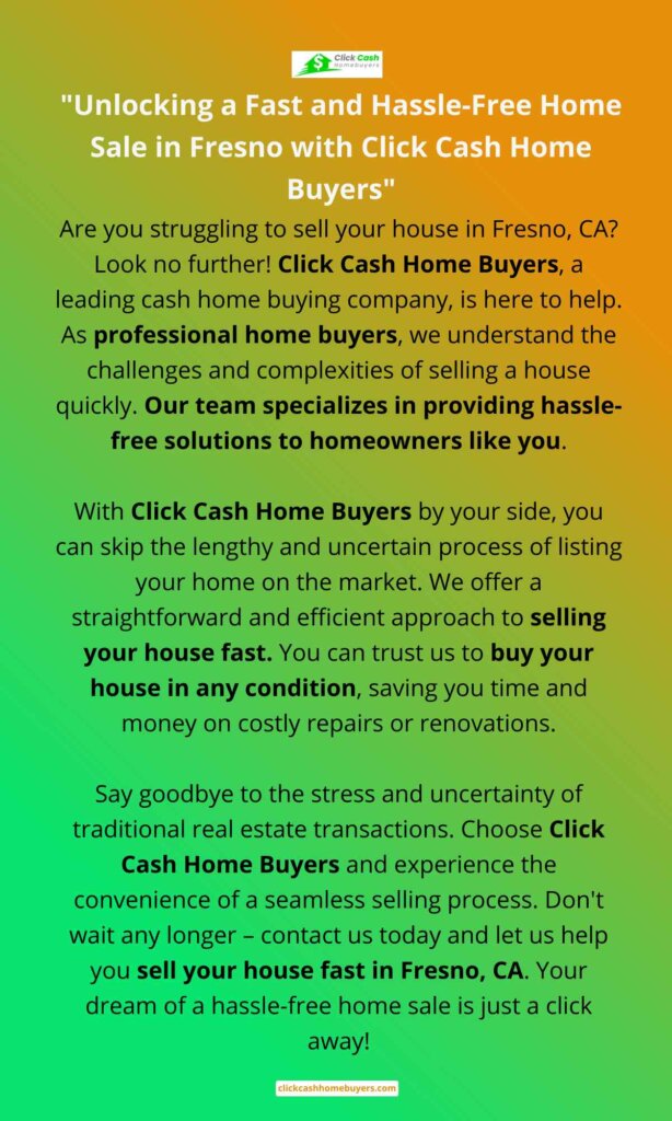 Selling a Home to professional home buyers in Fresno CA