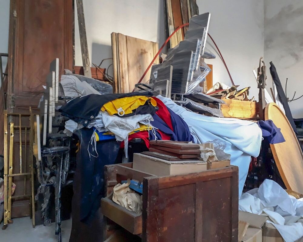 Unsanitary living conditions inside a house leading to potential condemnation.