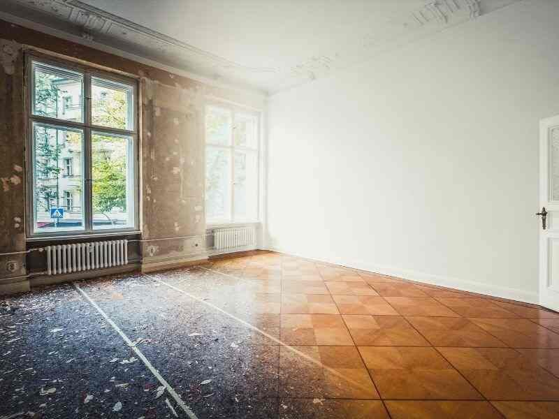 Comparison of an abandoned house showing deterioration with neglect over time