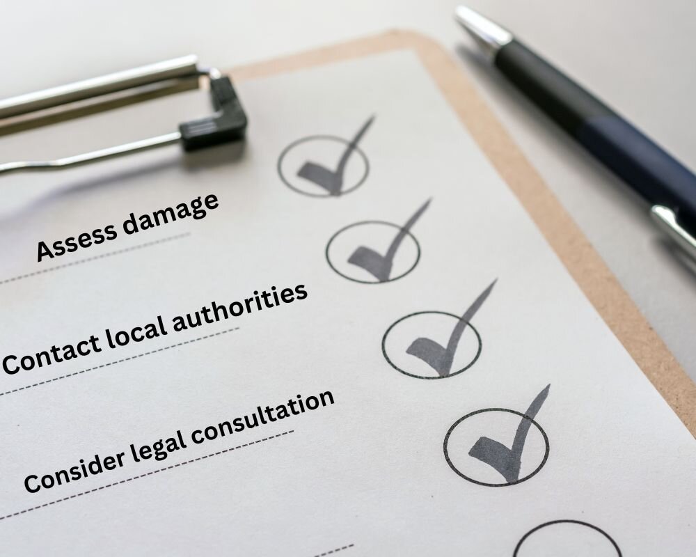 A to-do list for managing a newly inherited condemned house, highlighting essential first steps