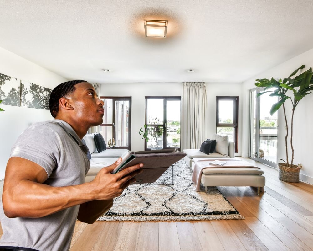 Real estate agent assessing Sacramento home value for cash sale