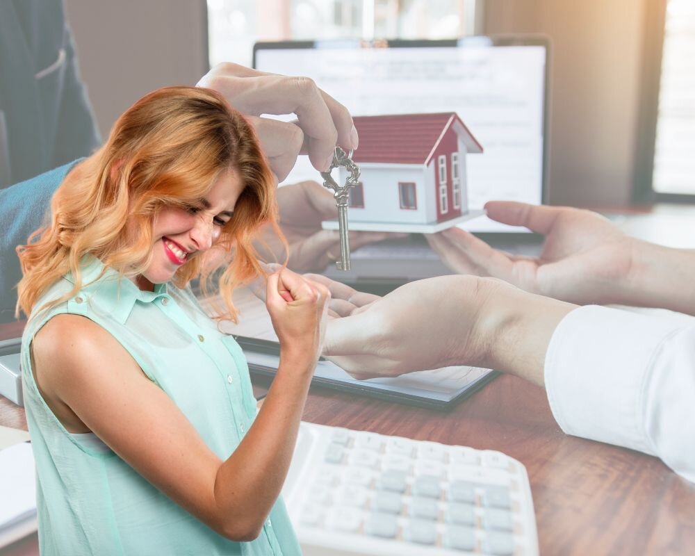 Sacramento homeowner handing over house keys to new buyer after successful cash sale
