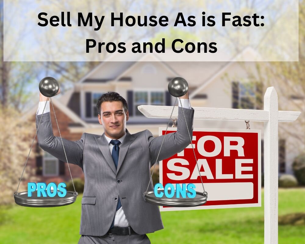 Balanced scale showing pros and cons of selling a house as-is