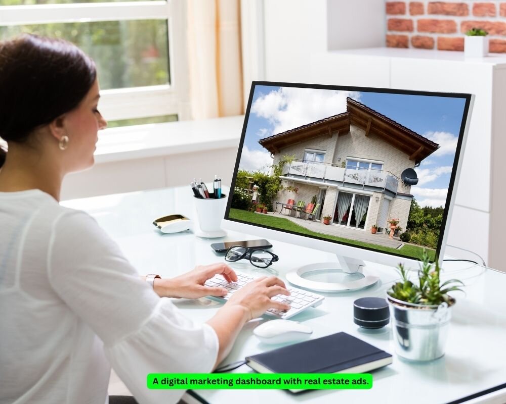 Digital marketing dashboard showcasing effective online strategies for selling inherited property