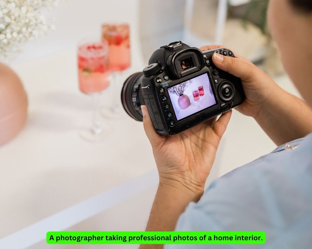 Professional photographer capturing high-quality images of a home.