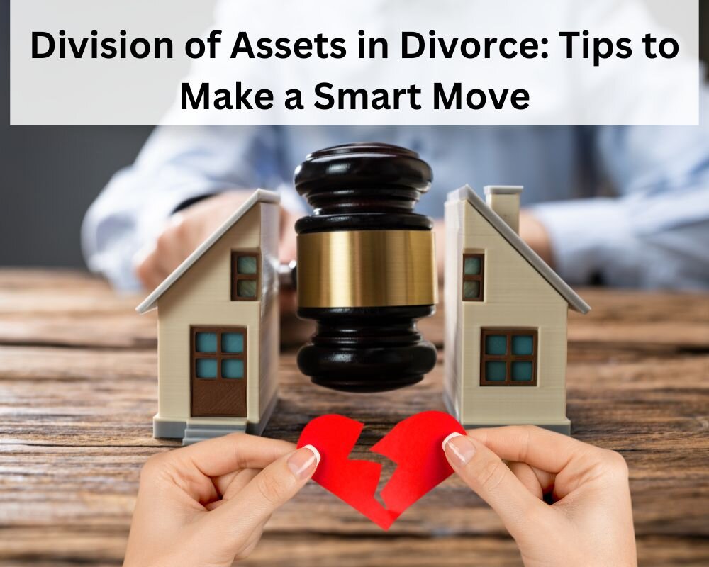 Illustration of a broken heart made of shared house assets symbolizing the emotional and legal challenges in divorce