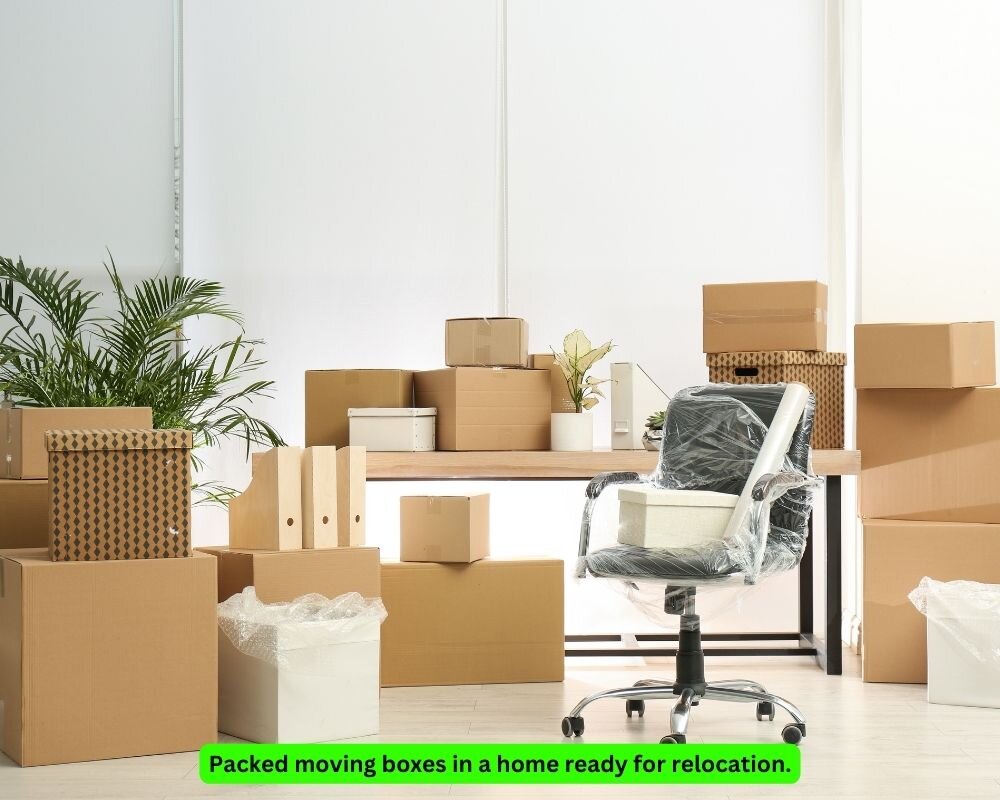 Packed moving boxes indicating readiness for a quick move.