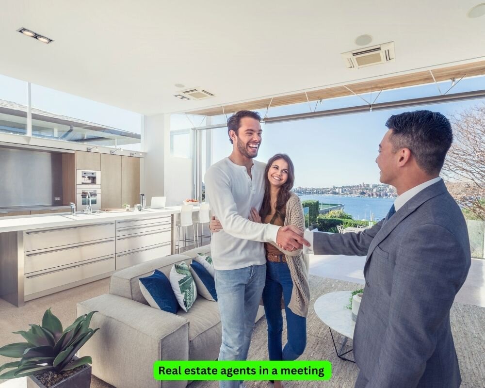 Experienced real estate agents in a professional meeting.