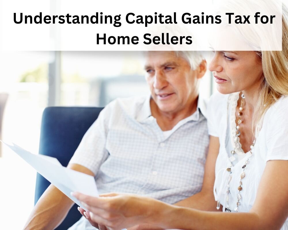 Couple reviewing financial documents to understand capital gains tax on home sale