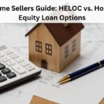 Home with financial documents representing HELOC and home equity loan options