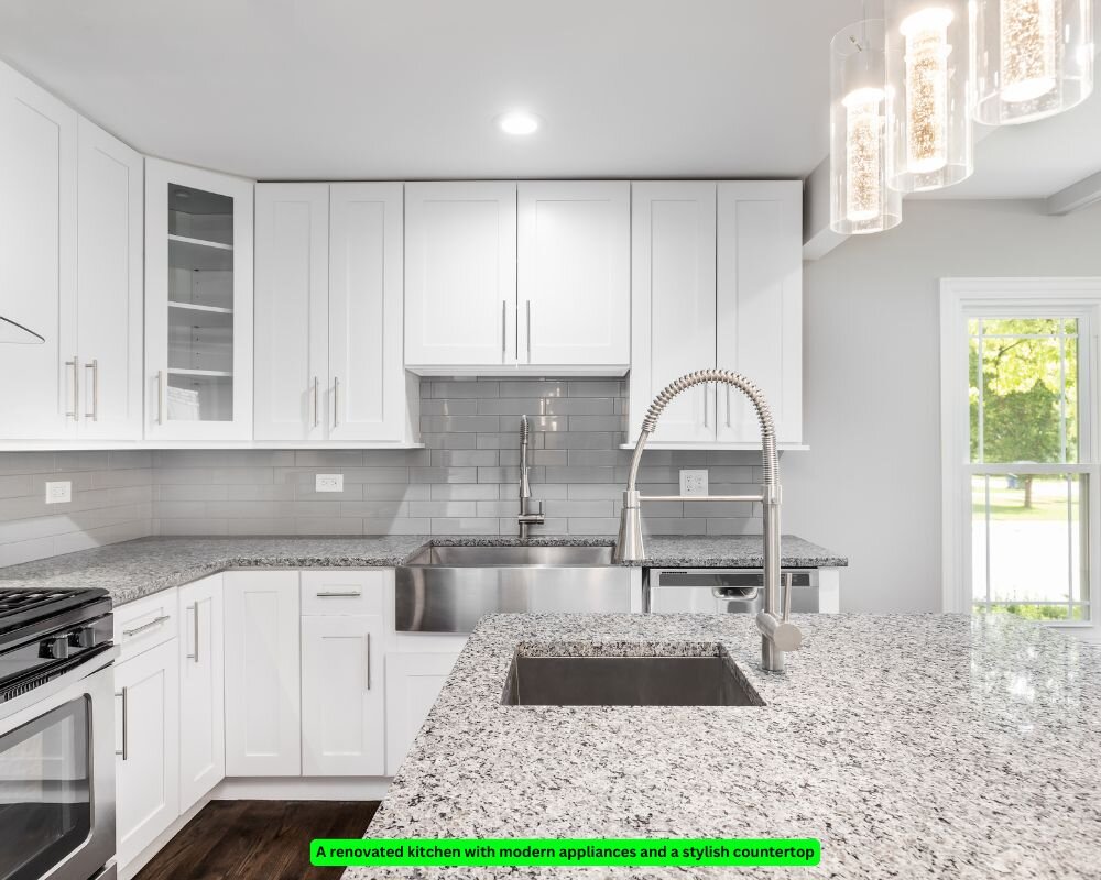 Renovated kitchen with modern appliances increasing home value