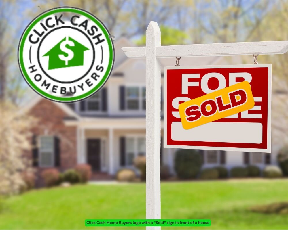 Click Cash Home Buyers logo with sold sign, representing fast and reliable home sales