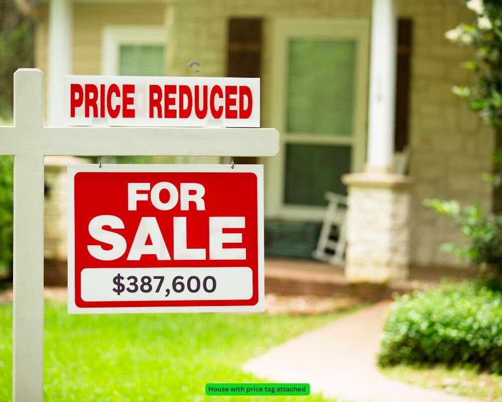 House with price tag, representing strategic home pricing