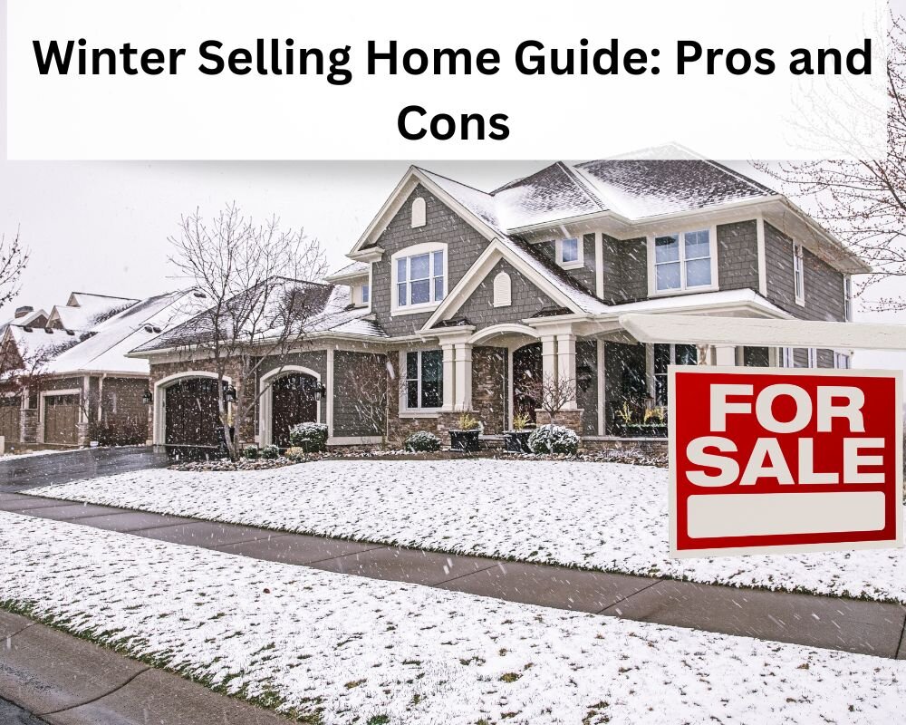 Warm and cozy winter home with snow-covered yard