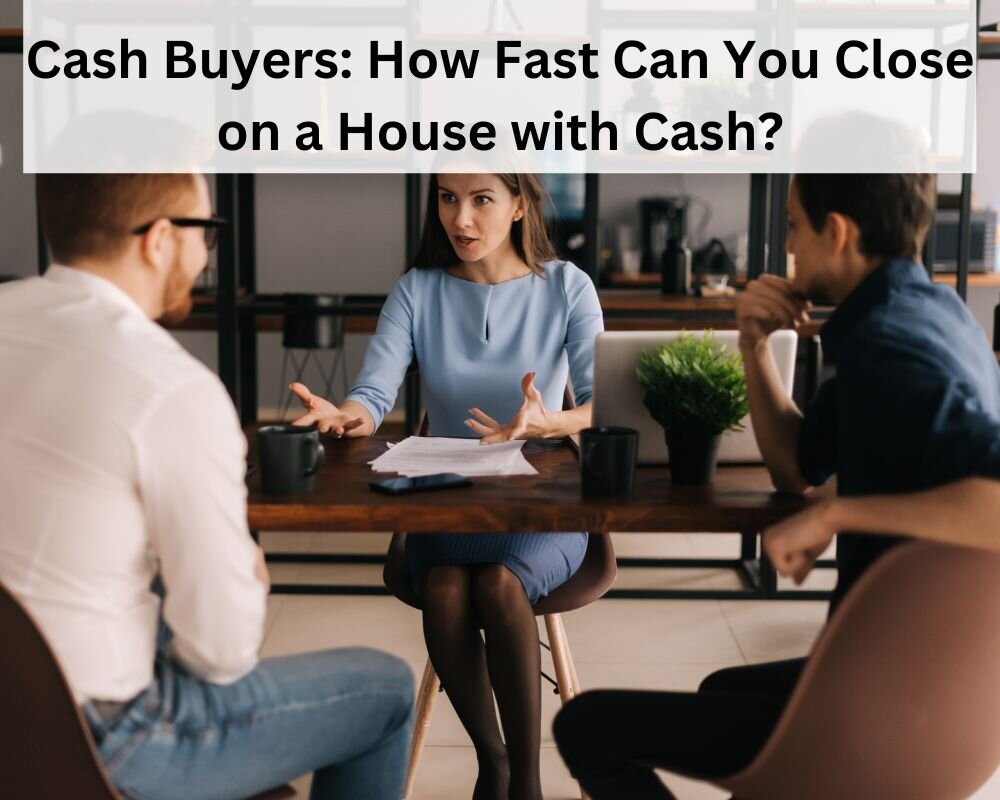 Real estate agents discussing cash offers.