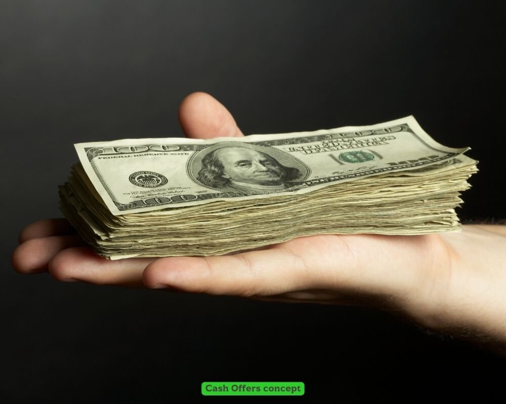 Diagram of cash offers concept.