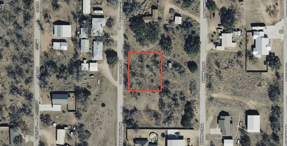 Llano County 0.33-acre property boundary on Sagebrush Trail