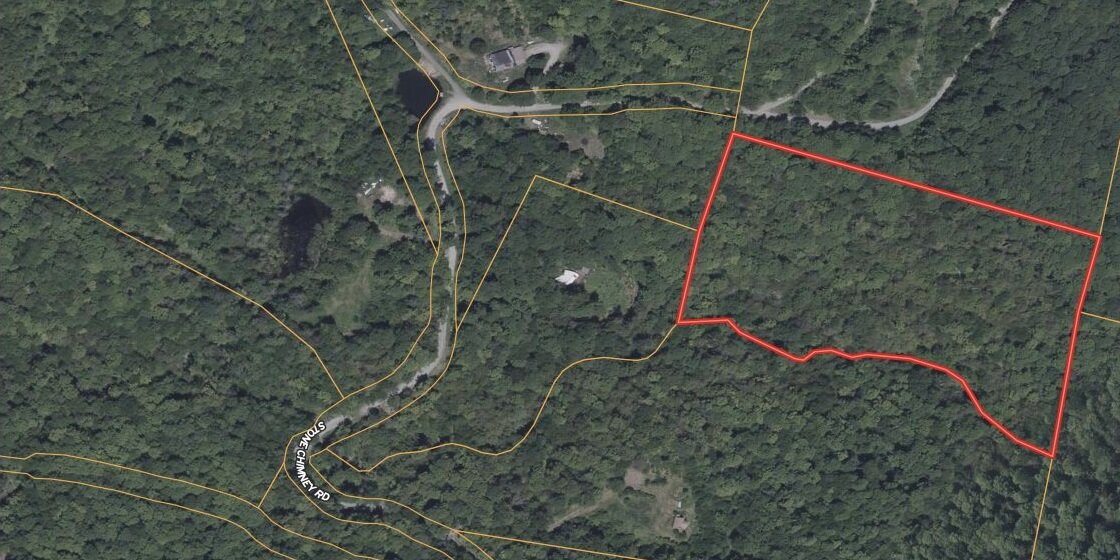 Windsor County Vermont property boundary and Stone Chimney Road