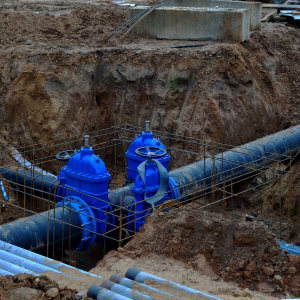 Broken Water Main at a Home In Texas