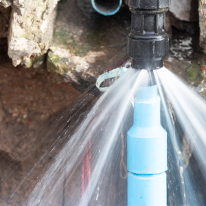 Broken Water Main at a House In Texas