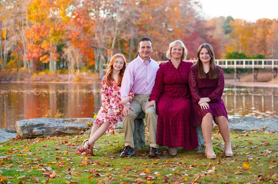 Marcello Trolio with his family in MetroWest Massachusetts