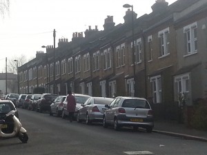 Row of terraced houses in Nottingham Uk.Sell a rented property in Nottingham. 