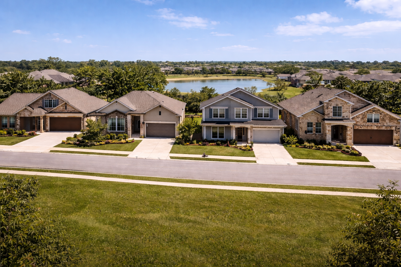 comparison of new construction neighborhoods in Bryan Texas Edgewater Oakmont Yaupon Trails Pleasant Hill