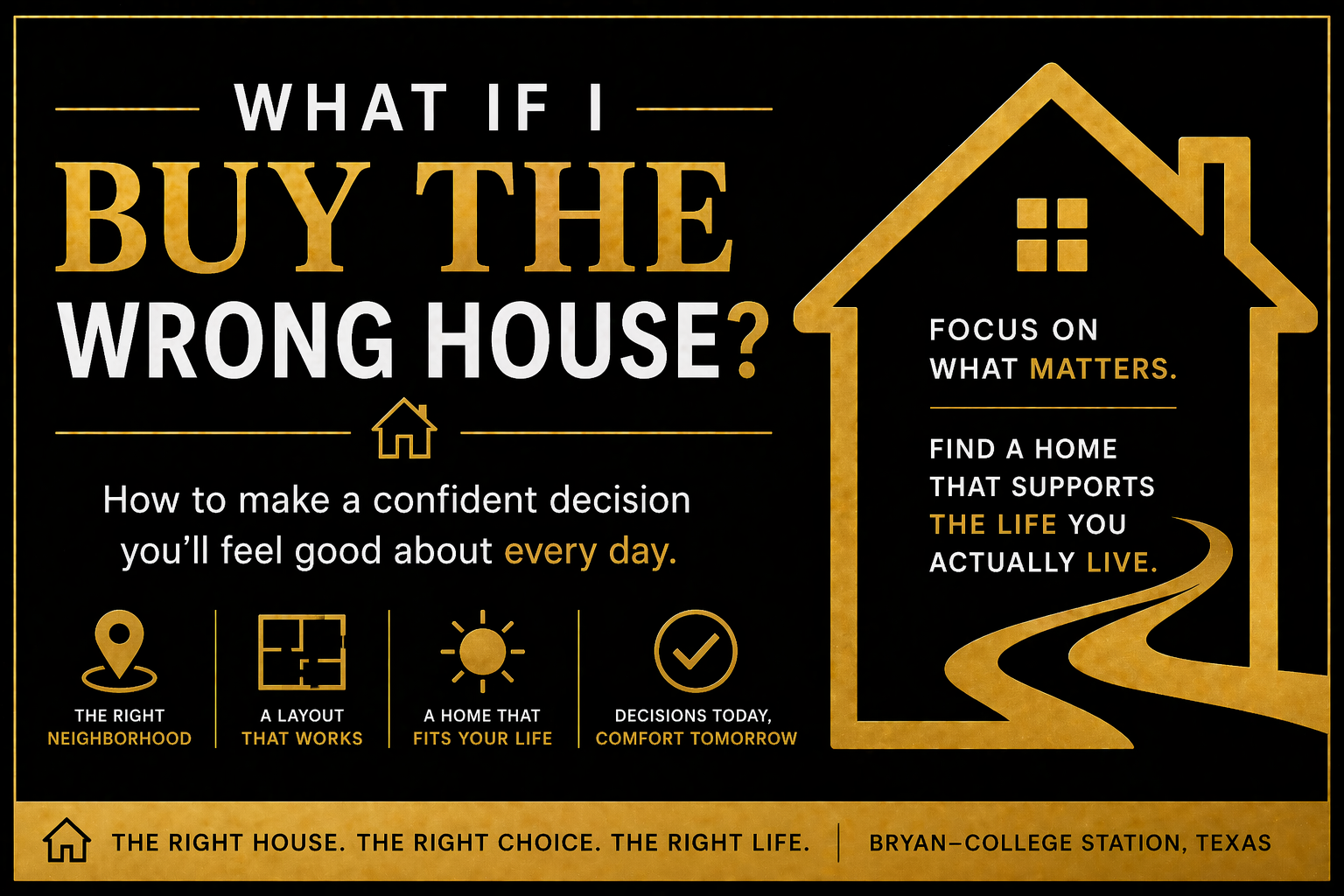 home exterior in Bryan College Station Texas representing decision making and choosing the right house