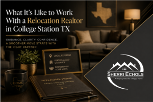 home exterior in College Station Texas representing relocation home buying and working with a realtor