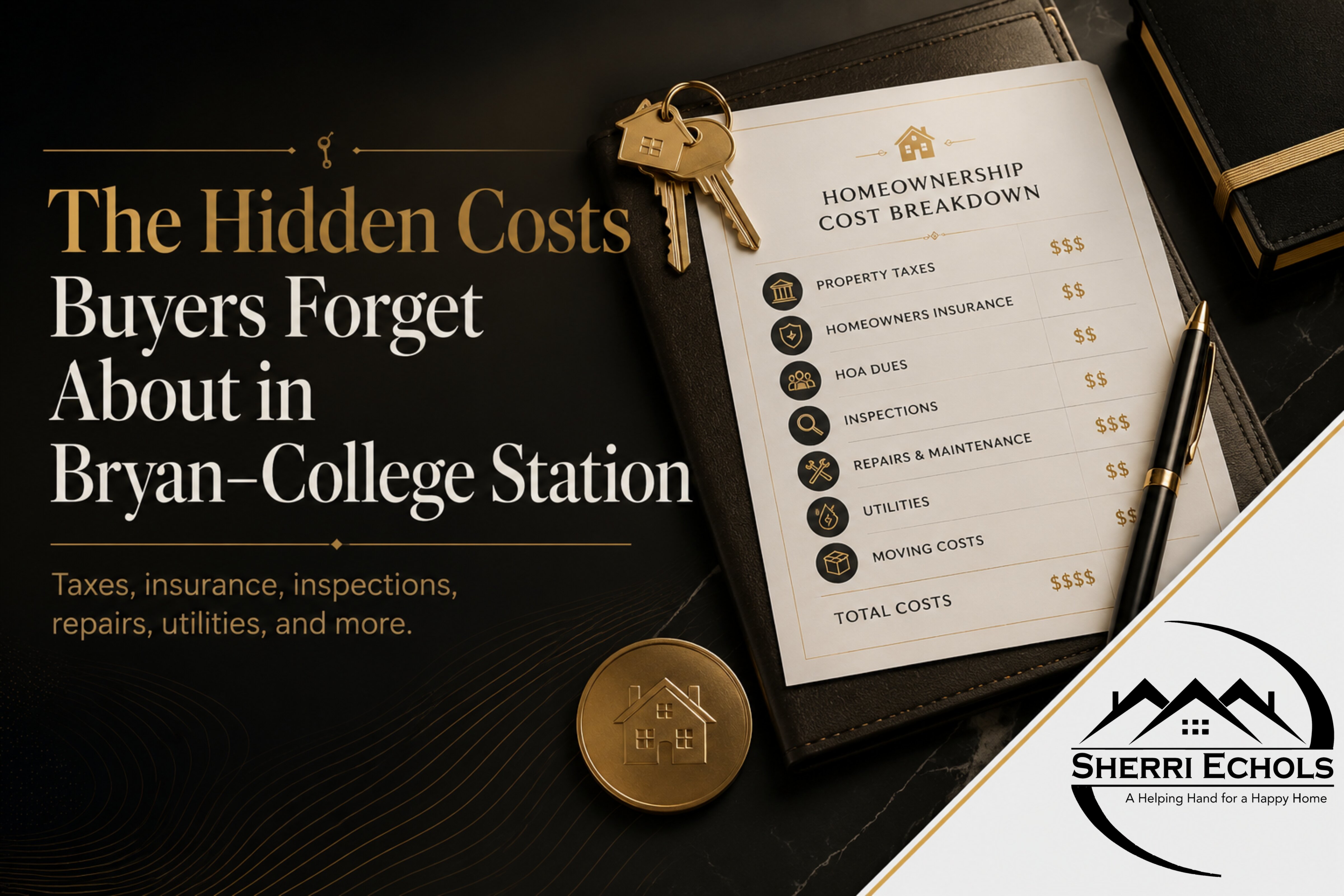 Hidden costs of buying a home in Bryan–College Station including property taxes insurance repairs and closing costs