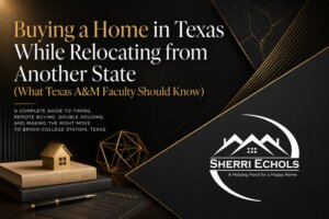 home exterior in College Station Texas representing buying a home from out of state during relocation
