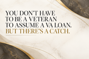 Veteran seller and civilian buyer evaluating a VA loan assumption and VA entitlement