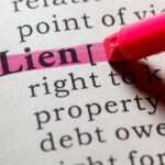 Dictionary definition of the word lien. including key descriptive words