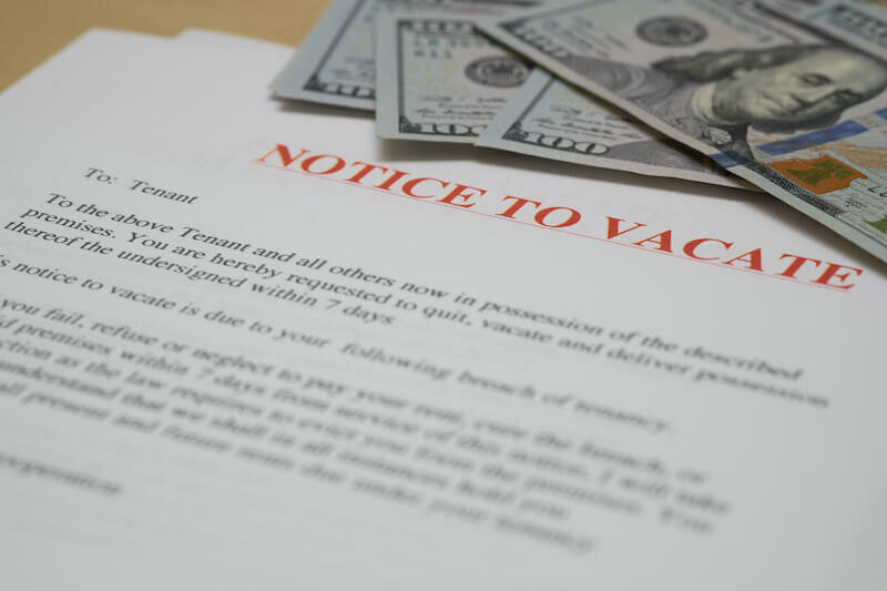 Notice to vacate - part of the eviction process in Texas