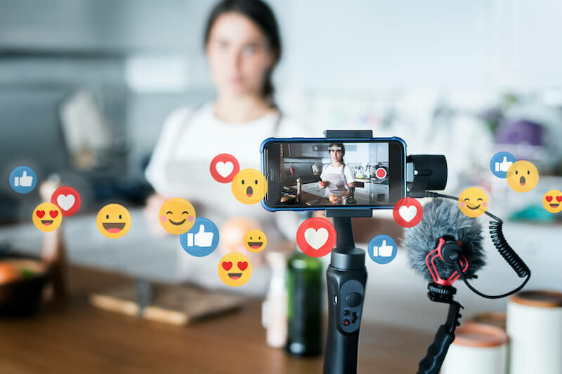 Local Social Media Influencer Recording A Video