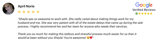April Norie - Four 19 Properties Google Review