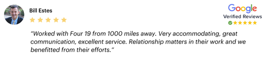 Bill Estes - Four 19 Properties Google Review