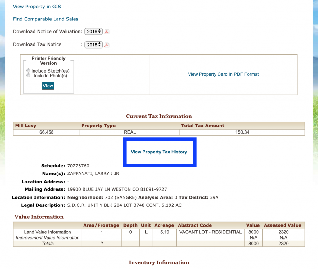 Back Taxes Owed on a Property - Step 2