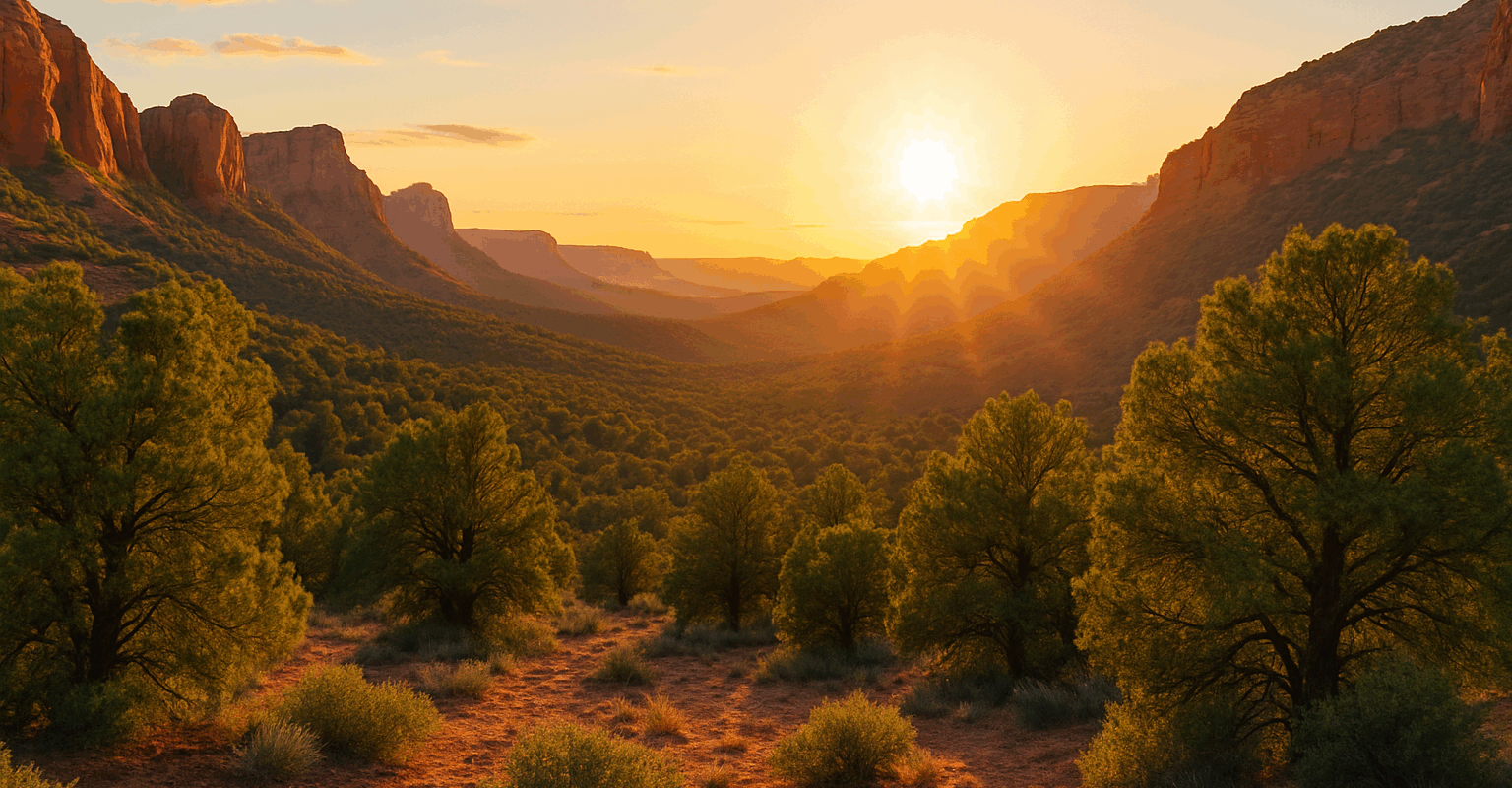 Arizona valley sunset