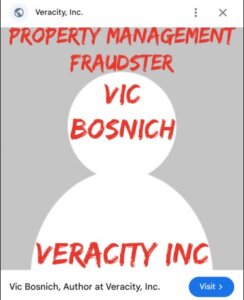 Vic Bosnich - Veracity Inc Plano TX - HOA Management Fraud
