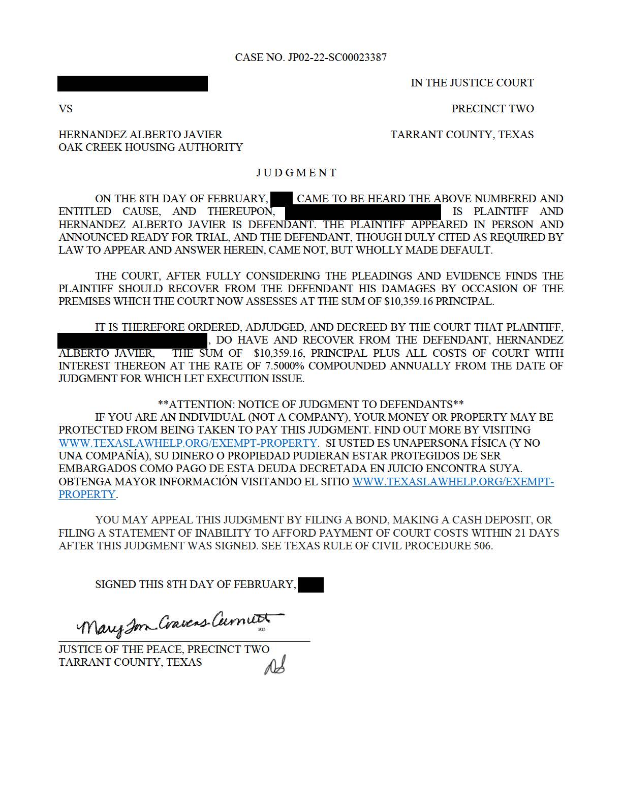 Homeowner Awarded Judgment In Lawsuit Against Veracity Inc Contractor Alberto Javier Hernandez Homeowner Awarded Judgment In Lawsuit Against Veracity Inc Contractor Alberto Javier Hernandez