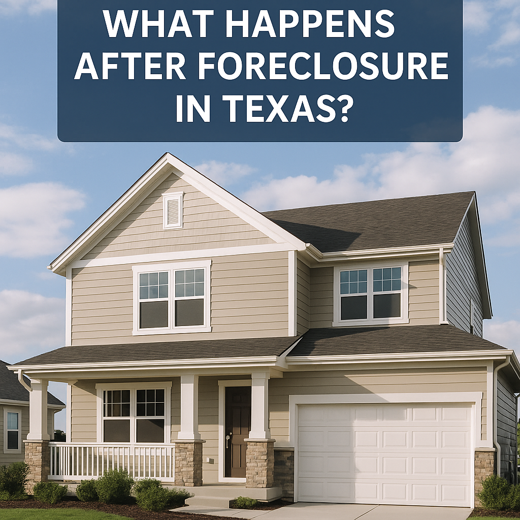 What happens after foreclosure in Texas