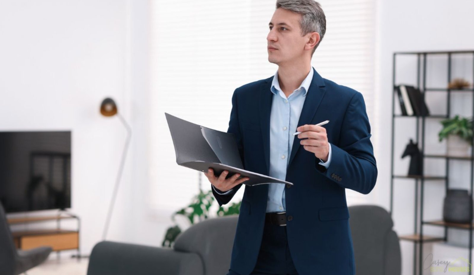 Real estate professional reviewing paperwork while a seller weighs a traditional sale or cash offer