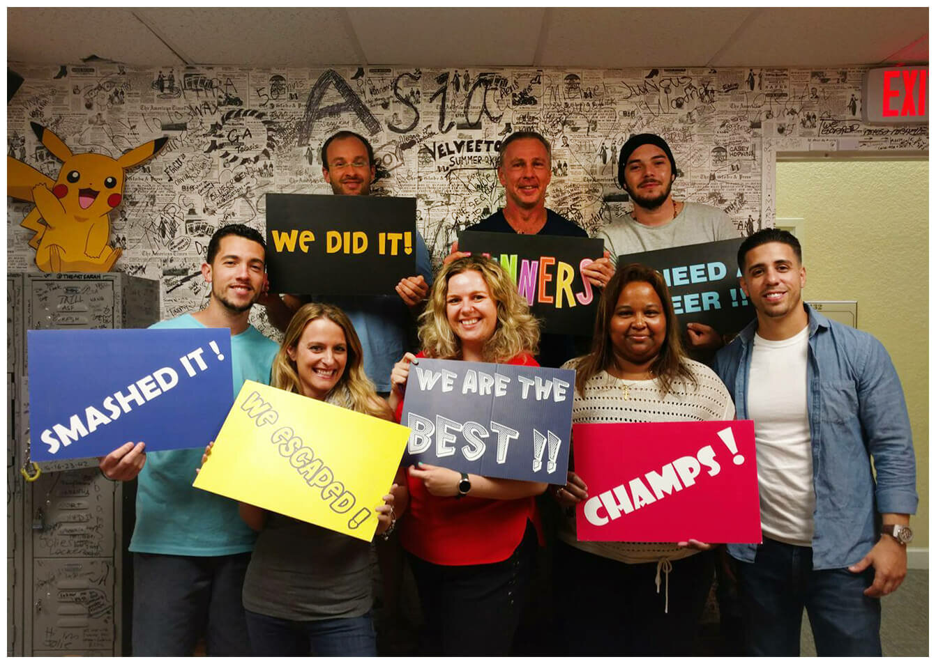 florida cash home buyers team fun day at escape room in 2017