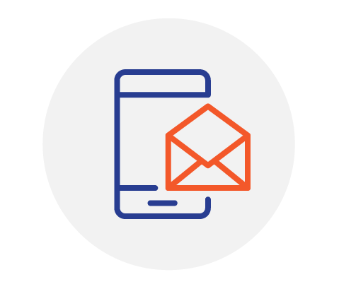 phone with mail icon