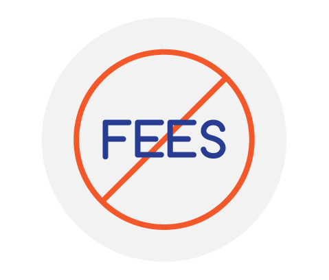 No fees or commissions icon